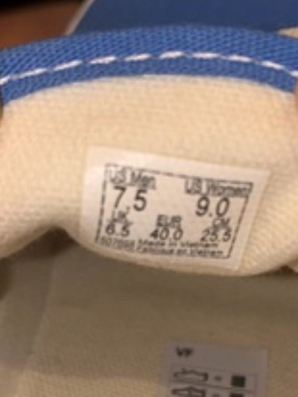 Vans Era True Blue Canvas Sneakers Men's 7.5 / Women's 9 NWT Classic Skate Shoes - Picture 6 of 8